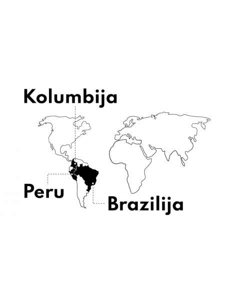 Brazilija, Kolumbija, Peru
