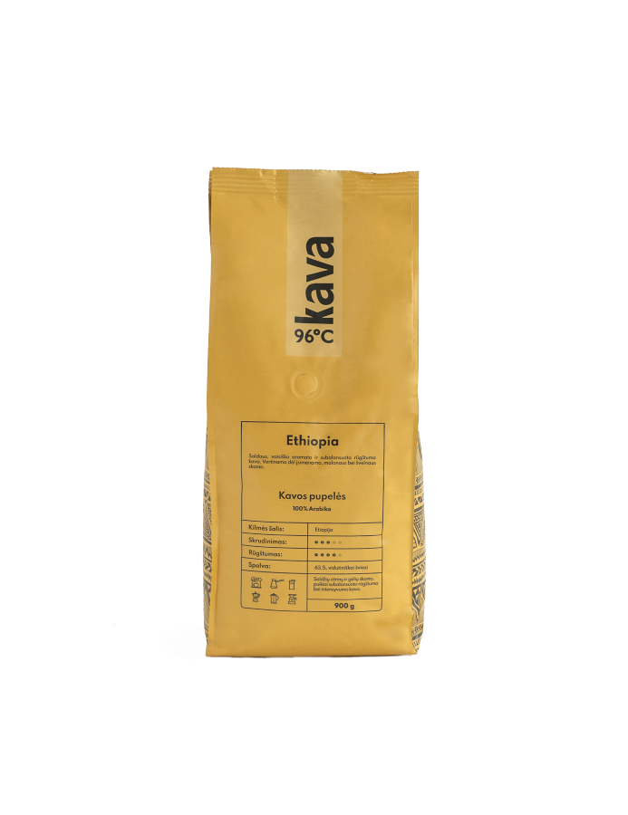 Kavos pupelės KAVA96°C, Ethiopia, 900 g - Prenumerata